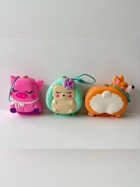 Lot of 3 Polly Pocket pet themed compacts